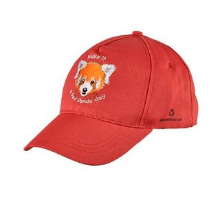 Obrázek z Kšiltovka červená dospělý panda červená 